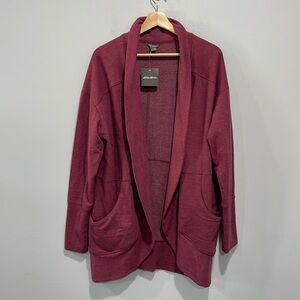 Eddie Bauer Camp Fleece Wrap Open Cardigan Womens Size 2XL NEW